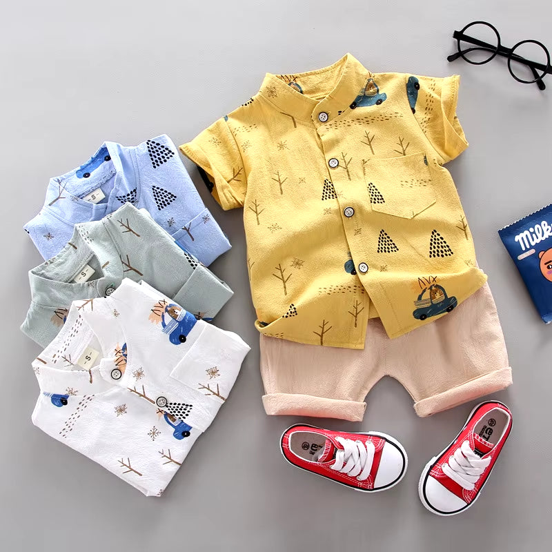 Fashion Baby Boy'S Suit Summer Casual Clothes Set Top Shorts 2PCS Baby Clothing Set for Boys Infant Suits Kids Clothes