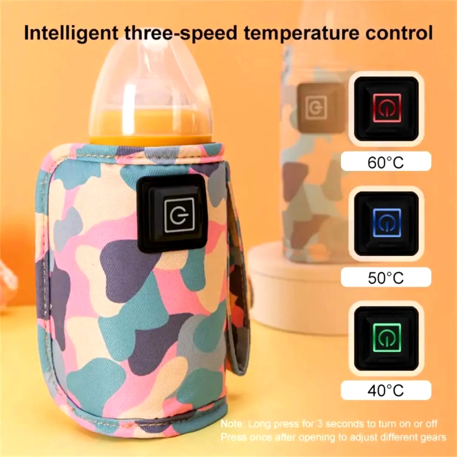 USB Milk Water Warmer Bottle Heater Travel Stroller Insulated Bag Baby Nursing Safe Kids Supplies for Outdoor Winter