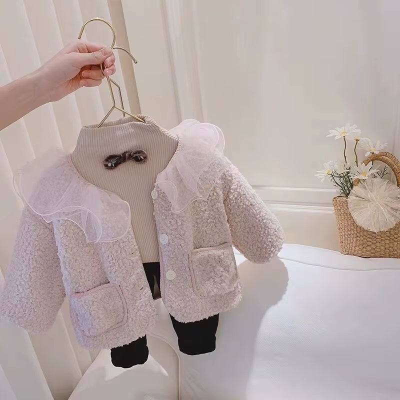 2021 New Spring Autumn/Winter/Summer Girls Kids Coat Comfortable Cute Ruffles Baby Clothes Children Clothing Overcoats Jackets