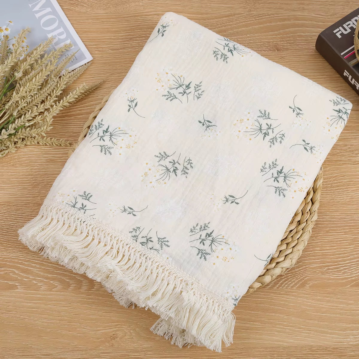 Cute Bear Muslin Squares Cotton Baby Blanket for Newborn Plaid Infant Swaddle Blanket Babies Accessories Bed Summer Comforter