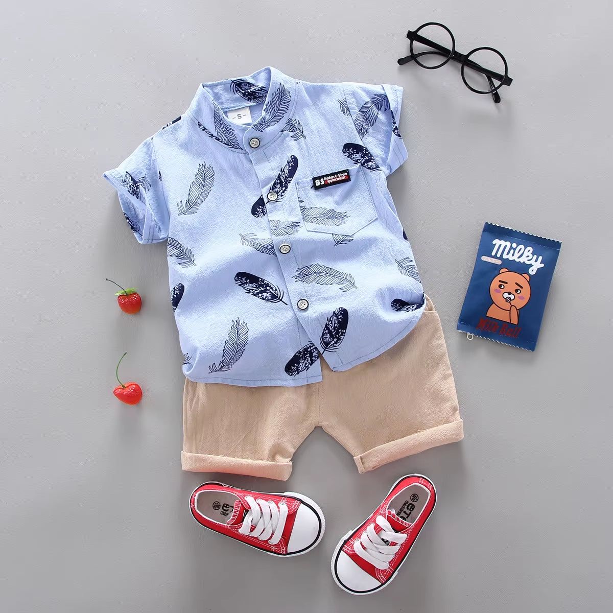 Fashion Baby Boy'S Suit Summer Casual Clothes Set Top Shorts 2PCS Baby Clothing Set for Boys Infant Suits Kids Clothes