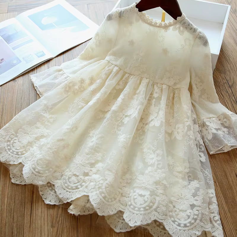 2023 Summer Girl Clothes Kids Dresses for Girls Lace Flower Dress Baby Girl Party Wedding Dress Children Girl Princess Costume