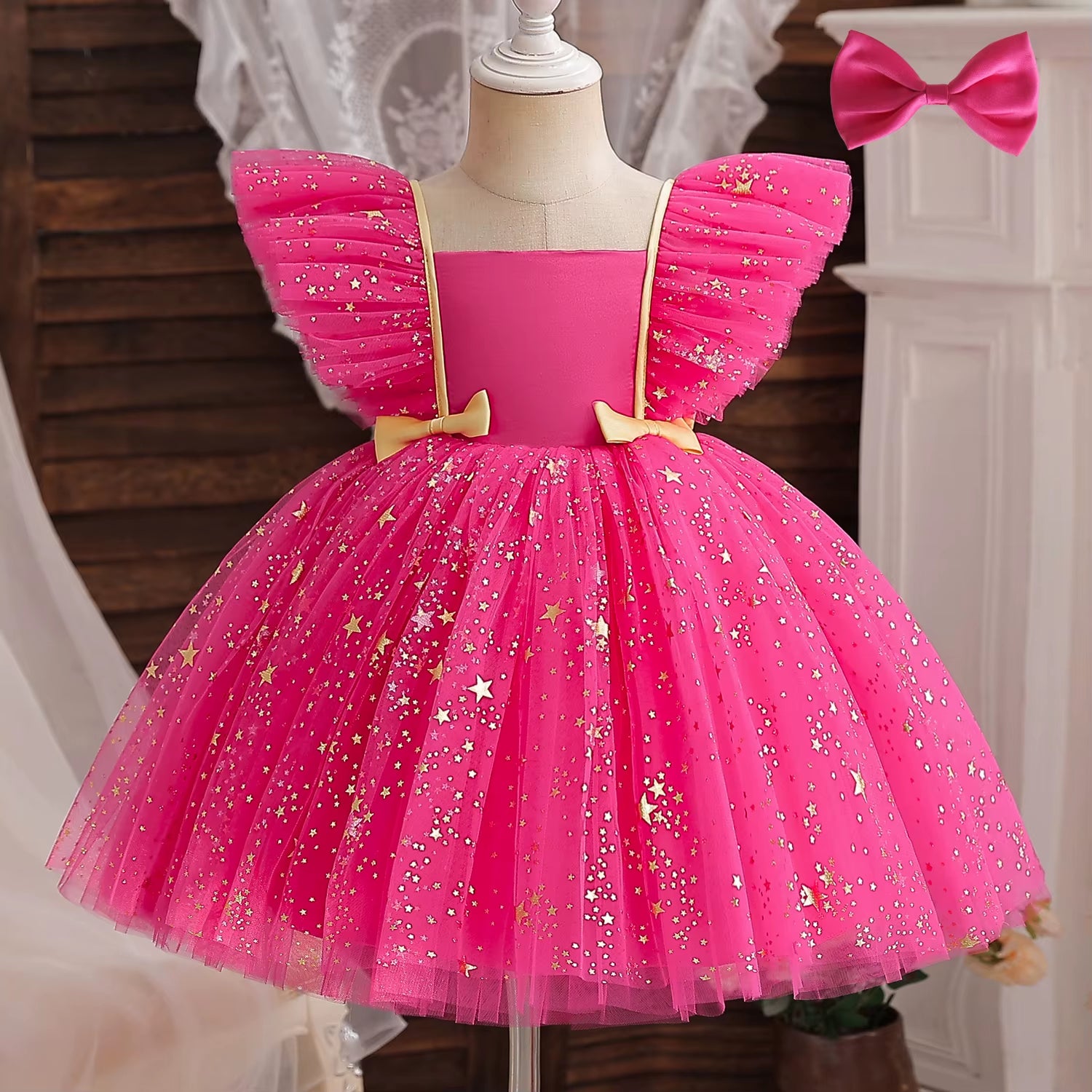 Baby Clothes for Girls Toddler Kids Wedding Princess Gown Girl Elegant Birthday Dress Tulle Bridesmaid Evening Party Dresses