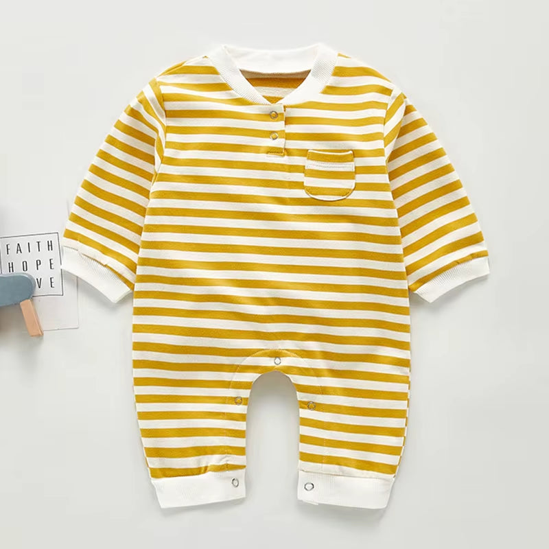 New Newborn Boys Girls Corduroy Jumpsuits Clothes Spring Autumn Baby Boys Girls Rompers Long Sleeve Children Rompers 0-3Yrs