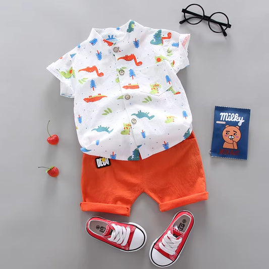 Fashion Baby Boy'S Suit Summer Casual Clothes Set Top Shorts 2PCS Baby Clothing Set for Boys Infant Suits Kids Clothes