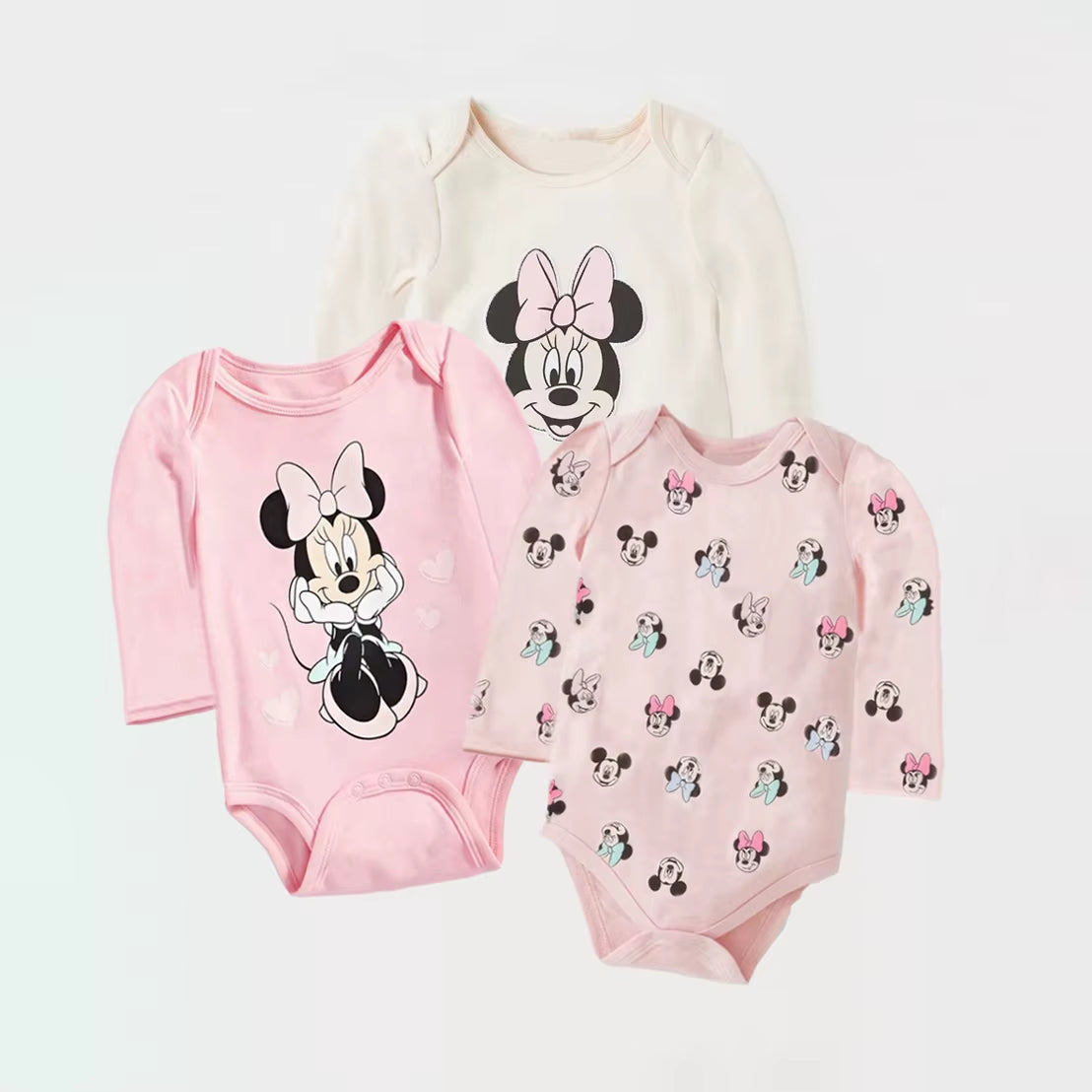 3Pcs Mickey Mouse Newborn Baby Rompers Baby Boy Jumpsuit Roupas Bebes Infant Clothes Summer Baby Bodysuits