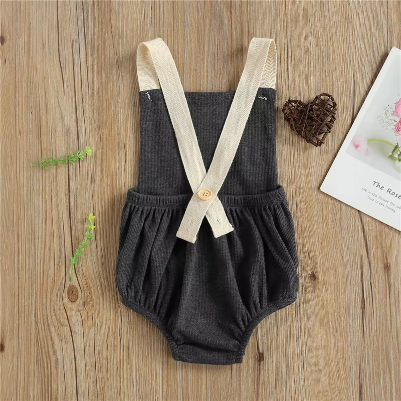 Kids Baby Boys Romper Summer Newborn Baby Girls Sleeveless Rainbow Print Knitted Rompers One-Pieces Suspender Jumpsuits Outfits