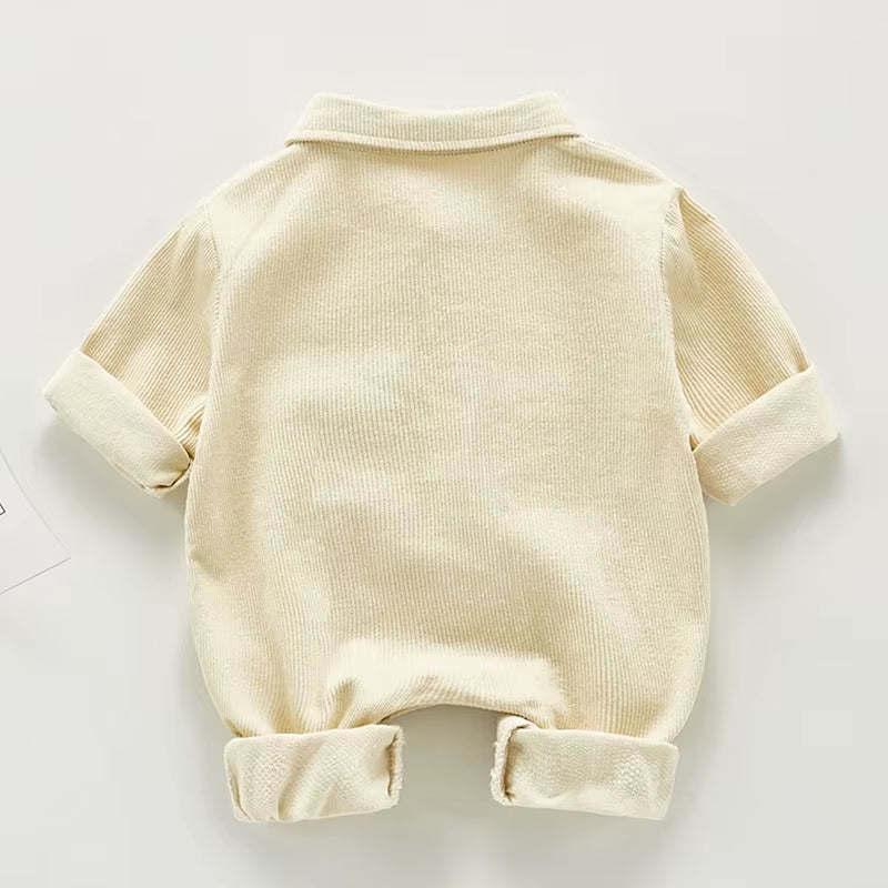 New Newborn Boys Girls Corduroy Jumpsuits Clothes Spring Autumn Baby Boys Girls Rompers Long Sleeve Children Rompers 0-3Yrs