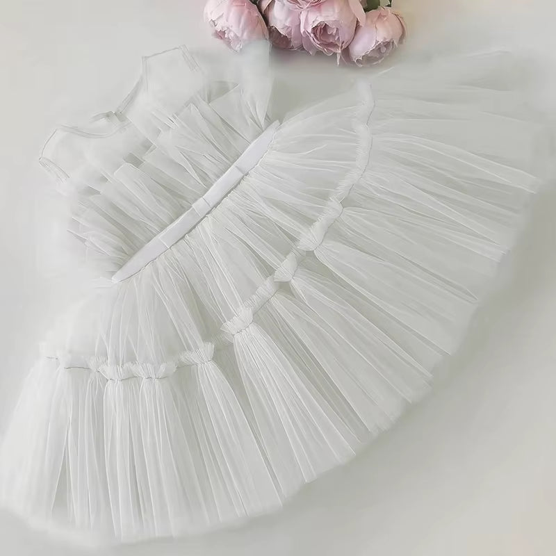 Baby Clothes for Girls Toddler Kids Wedding Princess Gown Girl Elegant Birthday Dress Tulle Bridesmaid Evening Party Dresses