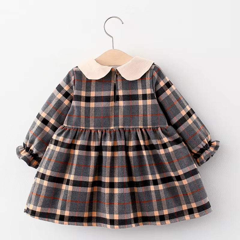 Newborn Baby Girls Dress Spring Clothes Long Sleeve Baby Coat Dresses for Infant Baby Birthday Clothing Toddler Girl Wear Dress