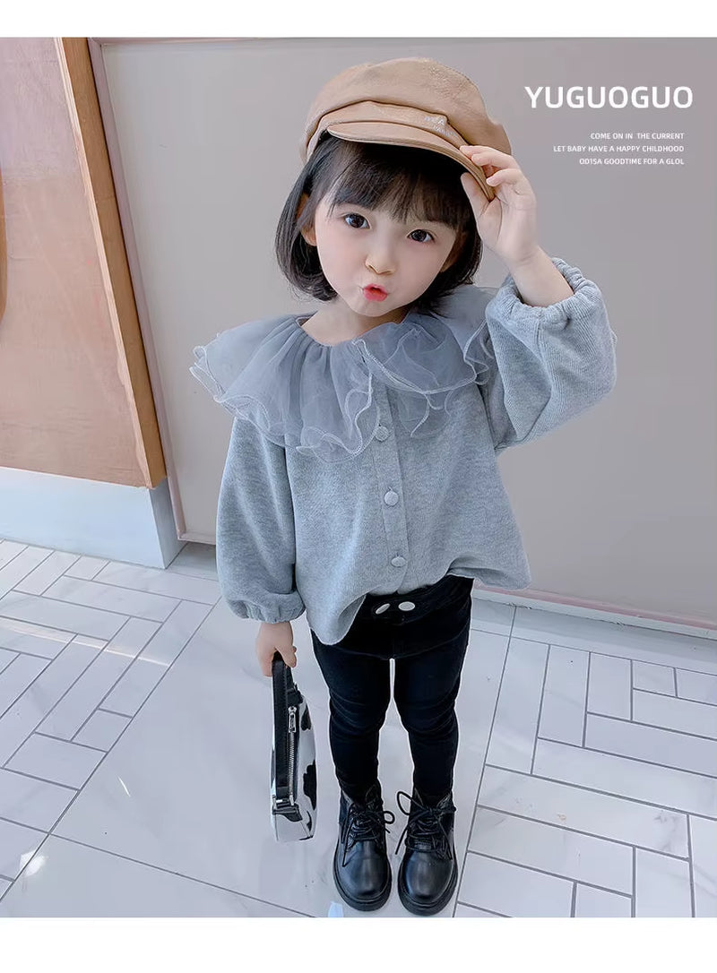 2021 New Spring Autumn/Winter/Summer Girls Kids Coat Comfortable Cute Ruffles Baby Clothes Children Clothing Overcoats Jackets